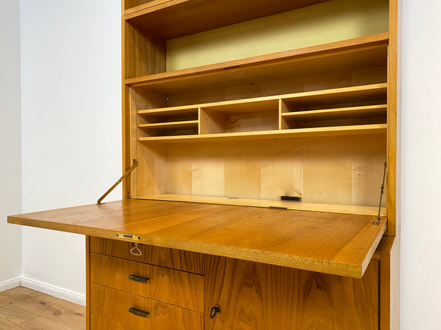 WMK Stilvoller & geräumiger 1960er Jahre Designer Schreibschrank von Bruno Knoblauch für VEB Hellerau # Sekretär Schreibtisch Bücherregal Regal Highboard Regalwand Kommode Desk Mid-Century Vintage DDR