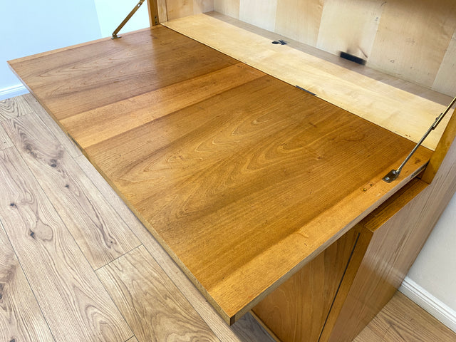 WMK Stilvoller & geräumiger 1960er Jahre Designer Schreibschrank von Bruno Knoblauch für VEB Hellerau # Sekretär Schreibtisch Bücherregal Regal Highboard Regalwand Kommode Desk Mid-Century Vintage DDR
