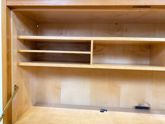 WMK Stilvoller & geräumiger 1960er Jahre Designer Schreibschrank von Bruno Knoblauch für VEB Hellerau # Sekretär Schreibtisch Bücherregal Regal Highboard Regalwand Kommode Desk Mid-Century Vintage DDR