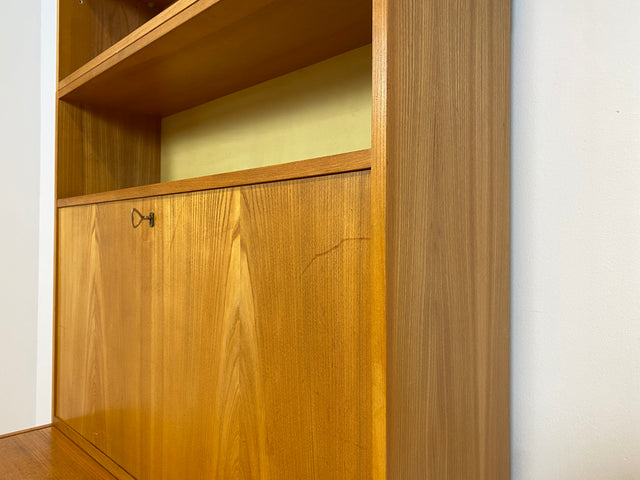 WMK Stilvoller & geräumiger 1960er Jahre Designer Schreibschrank von Bruno Knoblauch für VEB Hellerau # Sekretär Schreibtisch Bücherregal Regal Highboard Regalwand Kommode Desk Mid-Century Vintage DDR