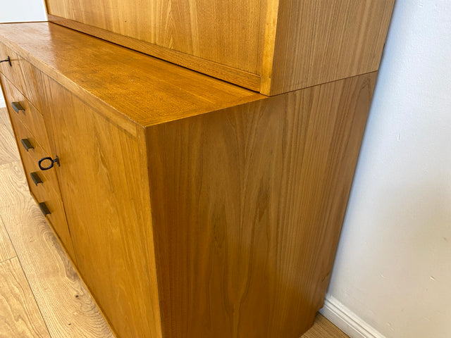 WMK Stilvoller & geräumiger 1960er Jahre Designer Schreibschrank von Bruno Knoblauch für VEB Hellerau # Sekretär Schreibtisch Bücherregal Regal Highboard Regalwand Kommode Desk Mid-Century Vintage DDR