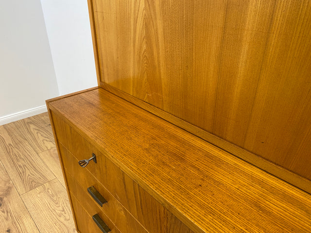 WMK Stilvoller & geräumiger 1960er Jahre Designer Schreibschrank von Bruno Knoblauch für VEB Hellerau # Sekretär Schreibtisch Bücherregal Regal Highboard Regalwand Kommode Desk Mid-Century Vintage DDR