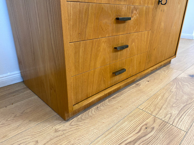 WMK Stilvoller & geräumiger 1960er Jahre Designer Schreibschrank von Bruno Knoblauch für VEB Hellerau # Sekretär Schreibtisch Bücherregal Regal Highboard Regalwand Kommode Desk Mid-Century Vintage DDR