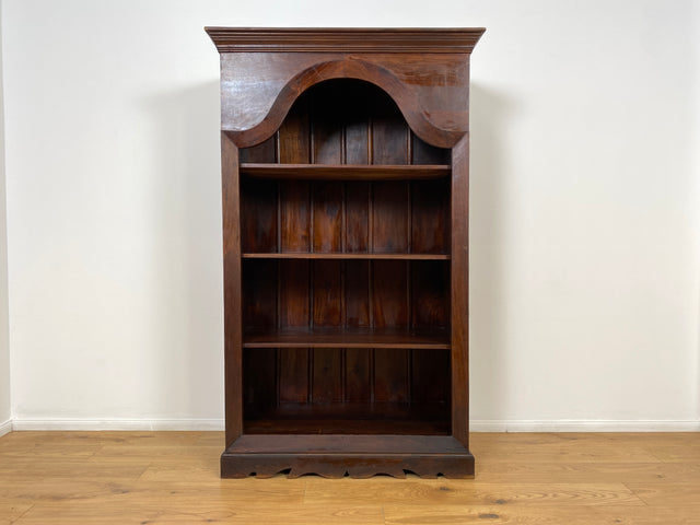 WMK Hochwertiger und gut erhaltener offener Vintage Kleiderschrank im antiken Stil aus vollem Holz mit tiefen und stabilen Regalböden # Schrank Wäscheschrank Wardrobe Regal Bücherschrank Bücherregal