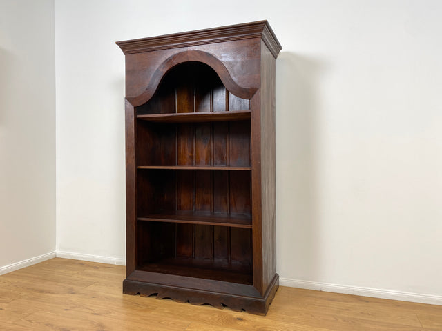 WMK Hochwertiger und gut erhaltener offener Vintage Kleiderschrank im antiken Stil aus vollem Holz mit tiefen und stabilen Regalböden # Schrank Wäscheschrank Wardrobe Regal Bücherschrank Bücherregal