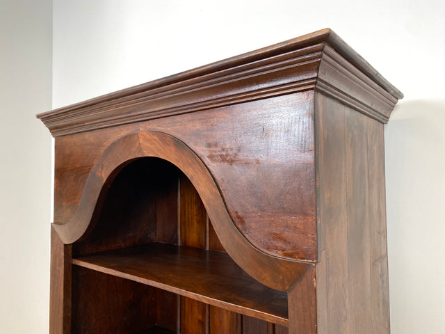 WMK Hochwertiger und gut erhaltener offener Vintage Kleiderschrank im antiken Stil aus vollem Holz mit tiefen und stabilen Regalböden # Schrank Wäscheschrank Wardrobe Regal Bücherschrank Bücherregal