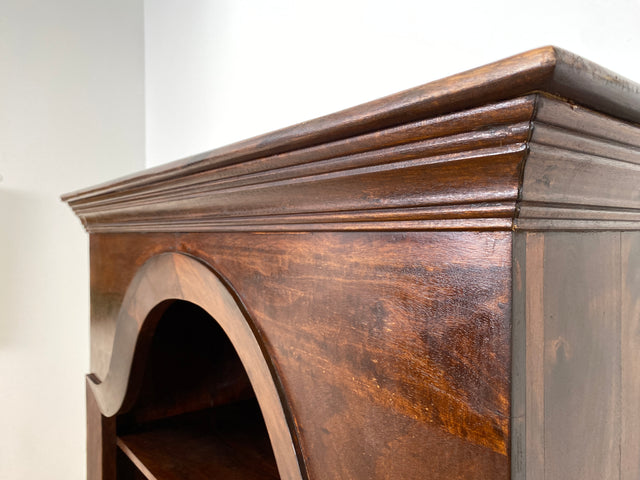 WMK Hochwertiger und gut erhaltener offener Vintage Kleiderschrank im antiken Stil aus vollem Holz mit tiefen und stabilen Regalböden # Schrank Wäscheschrank Wardrobe Regal Bücherschrank Bücherregal
