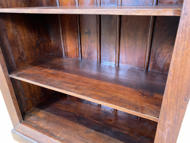 WMK Hochwertiger und gut erhaltener offener Vintage Kleiderschrank im antiken Stil aus vollem Holz mit tiefen und stabilen Regalböden # Schrank Wäscheschrank Wardrobe Regal Bücherschrank Bücherregal
