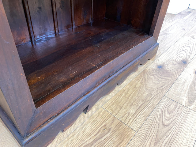 WMK Hochwertiger und gut erhaltener offener Vintage Kleiderschrank im antiken Stil aus vollem Holz mit tiefen und stabilen Regalböden # Schrank Wäscheschrank Wardrobe Regal Bücherschrank Bücherregal