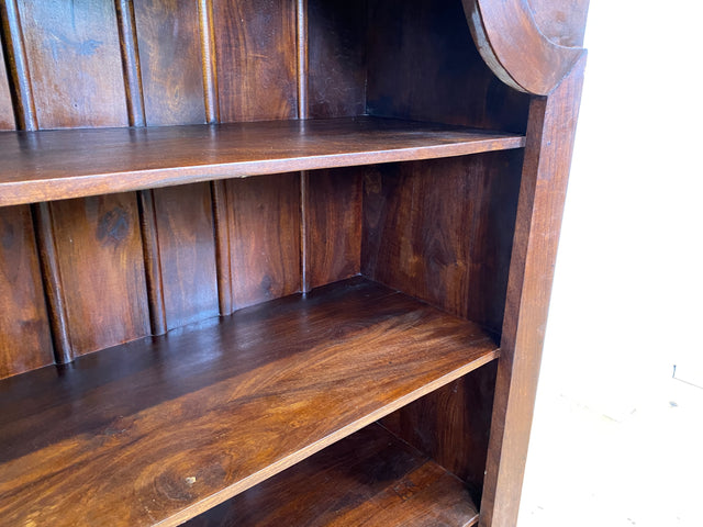 WMK Hochwertiger und gut erhaltener offener Vintage Kleiderschrank im antiken Stil aus vollem Holz mit tiefen und stabilen Regalböden # Schrank Wäscheschrank Wardrobe Regal Bücherschrank Bücherregal