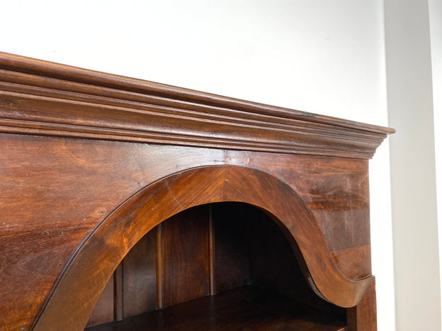 WMK Hochwertiger und gut erhaltener offener Vintage Kleiderschrank im antiken Stil aus vollem Holz mit tiefen und stabilen Regalböden # Schrank Wäscheschrank Wardrobe Regal Bücherschrank Bücherregal