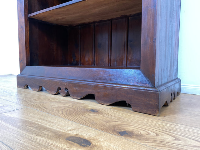 WMK Hochwertiger und gut erhaltener offener Vintage Kleiderschrank im antiken Stil aus vollem Holz mit tiefen und stabilen Regalböden # Regal Bücherschrank Bücherregal Schrank Wäscheschrank Wardrobe