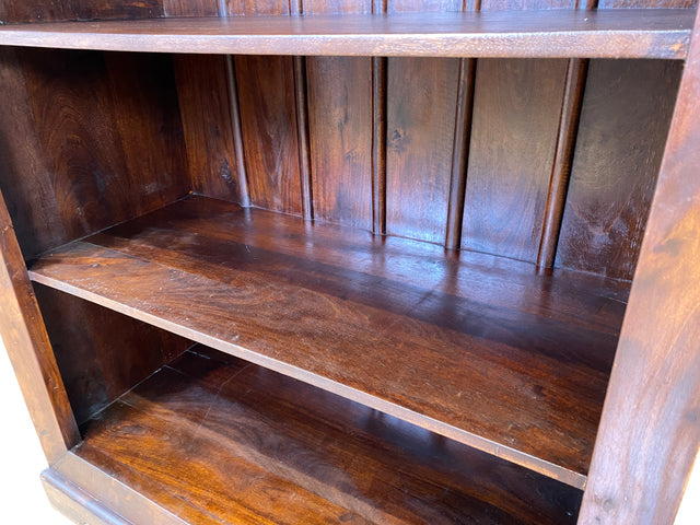 WMK Hochwertiger und gut erhaltener offener Vintage Kleiderschrank im antiken Stil aus vollem Holz mit tiefen und stabilen Regalböden # Regal Bücherschrank Bücherregal Schrank Wäscheschrank Wardrobe