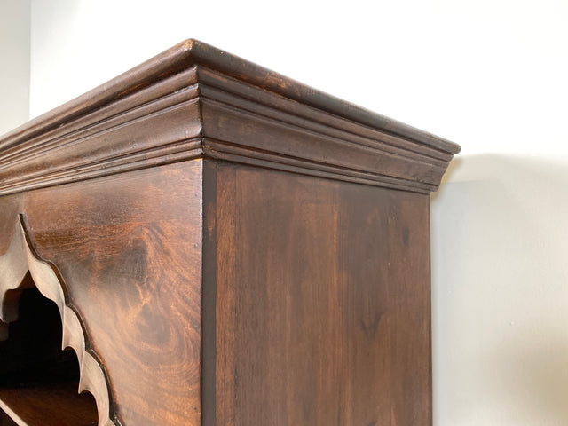 WMK Hochwertiger und gut erhaltener offener Vintage Kleiderschrank im antiken Stil aus vollem Holz mit tiefen und stabilen Regalböden # Regal Bücherschrank Bücherregal Schrank Wäscheschrank Wardrobe