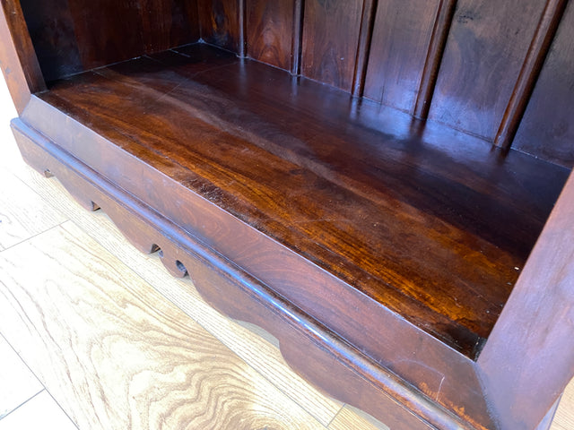 WMK Hochwertiger und gut erhaltener offener Vintage Kleiderschrank im antiken Stil aus vollem Holz mit tiefen und stabilen Regalböden # Regal Bücherschrank Bücherregal Schrank Wäscheschrank Wardrobe