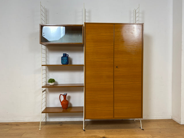Kultiges modulares DDR Regalsystem Sybille aus 1968 mit Kleiderschrank & Vitrine
