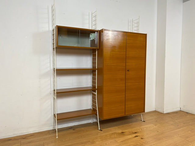 Kultiges modulares DDR Regalsystem Sybille aus 1968 mit Kleiderschrank & Vitrine