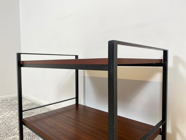 WMK Stilvoller, minimalistischer und gut erhaltener Vintage Servierwagen auf Rollen # Beistelltisch Teewagen Barwagen Ablage Couchtisch Rollwagen Loft Industrial Design 60er 70er # Versand möglich