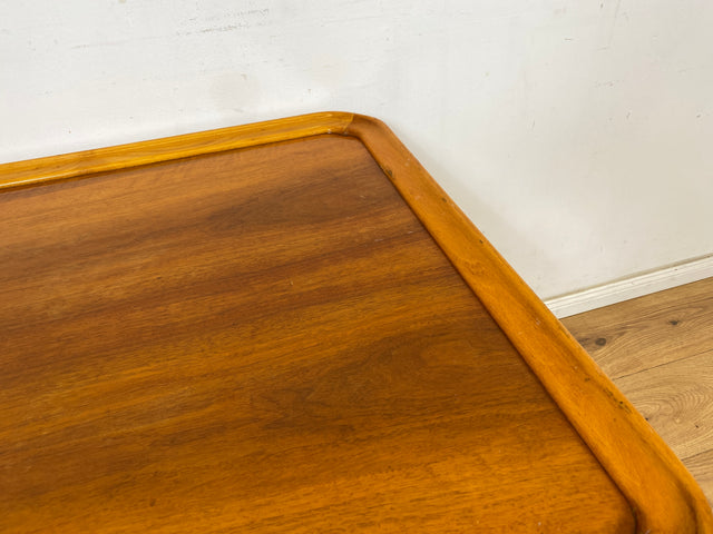 WMK Hübscher, großer und sehr gut erhaltener 60er Jahre Couchtisch im Chippendale Stil mit schönen gebogenen Tischbeinen & toller Maserung # Salontisch Wohnzimmertisch Coffee Table Stilmöbel Vintage