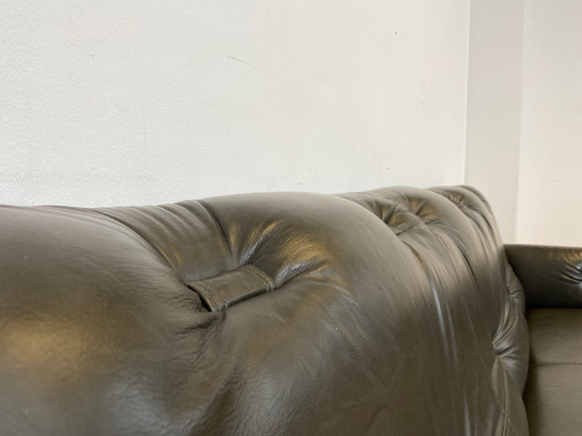 WMK I Hochwertiges 70er Jahre Sofa im Stile von Jean Gillon & Arne Norell mit Echt Leder Bezug & Holzrahmen aus Eiche I Couch Sitzgarnitur 3er 3-Sitzer Danish Design Skandinavisch Mid-Century Vintage