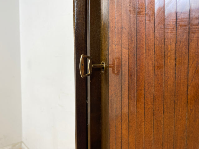 WMK Besonders filigrane & sehr gut erhaltene Mid-Century Kommode, früherer Fernsehschrank, mit nachträglich eingebauter Schublade # Schrank Barkommode Bar Barschrank Sideboard Anrichte Vintage 50er
