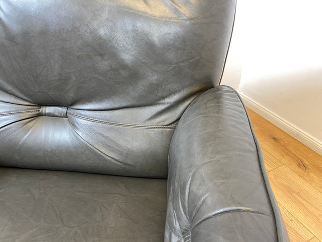 WMK I 1/2 Hochwertiger 70er Jahre Lounge Sessel im Stile von Jean Gillon & Arne Norell mit Echt Leder Bezug & Eichenholz Rahmen I Armchair Sitzgarnitur Danish Design Skandinavisch Mid-Century Vintage