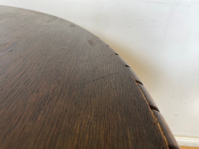 WMK Particularly beautiful and very well preserved round antique salon table made of solid wood with hand-carved lion heads and lion paws # Coffee table living room table coffee table Gründerzeit vintage