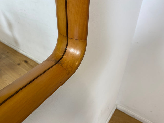 WMK I Minimalistischer großer 60er Jahre Spiegel mit formschönem Holzrahmen aus Kirschholz I Wandspiegel Flurspiegel Wooden Mirror Garderobe Badspiegel Mid-Century Vintage 50er I Berlin Köln Hamburg