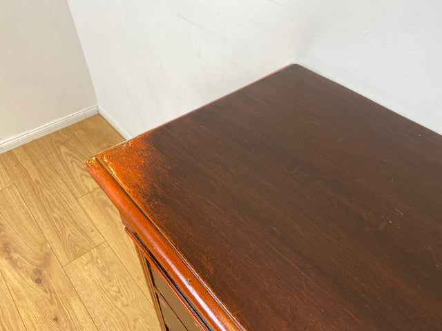 WMK I Wunderschöne große antike Kommode aus vollem Holz, handbemalt, mit Schubladen und Messing Beschlägen I Schrank Anrichte Sideboard Wäsche Wickel Bauern Biedermeier Vintage Berlin Dresden Bayern