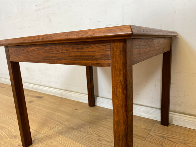 WMK Wunderschöner & sehr gut erhaltener skandinavischer Couchtisch mit kunstvollen Fliesen auf Teakholz # Beistelltisch Wohnzimmertisch Fliesentisch Coffe table Mid-Century Danisch Design Teak Vintage