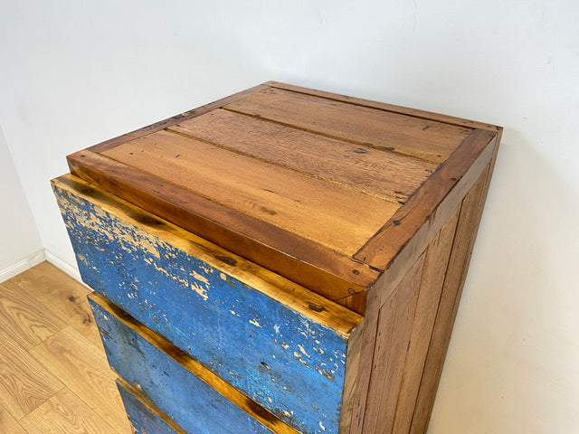Boatwood by WMK # Sehr schöne Kommode mit Schubladen, ein aus altem Bootsholzhandgefertigtes Unikat aus massivem Teakholz # Schubladenkommode Schrank Wäschekommode Wäscheschrank Flurkommode Upcycling