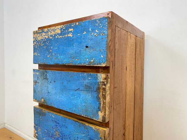 Boatwood by WMK # Sehr schöne Kommode mit Schubladen, ein aus altem Bootsholzhandgefertigtes Unikat aus massivem Teakholz # Schubladenkommode Schrank Wäschekommode Wäscheschrank Flurkommode Upcycling