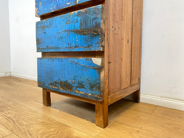 Boatwood by WMK # Sehr schöne Kommode mit Schubladen, ein aus altem Bootsholzhandgefertigtes Unikat aus massivem Teakholz # Schubladenkommode Schrank Wäschekommode Wäscheschrank Flurkommode Upcycling