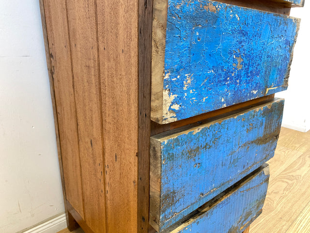 Boatwood by WMK # Sehr schöne Kommode mit Schubladen, ein aus altem Bootsholzhandgefertigtes Unikat aus massivem Teakholz # Schubladenkommode Schrank Wäschekommode Wäscheschrank Flurkommode Upcycling