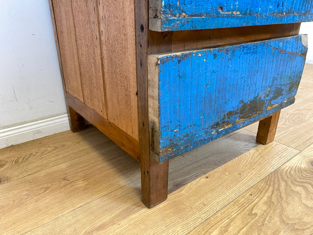 Boatwood by WMK # Sehr schöne Kommode mit Schubladen, ein aus altem Bootsholzhandgefertigtes Unikat aus massivem Teakholz # Schubladenkommode Schrank Wäschekommode Wäscheschrank Flurkommode Upcycling