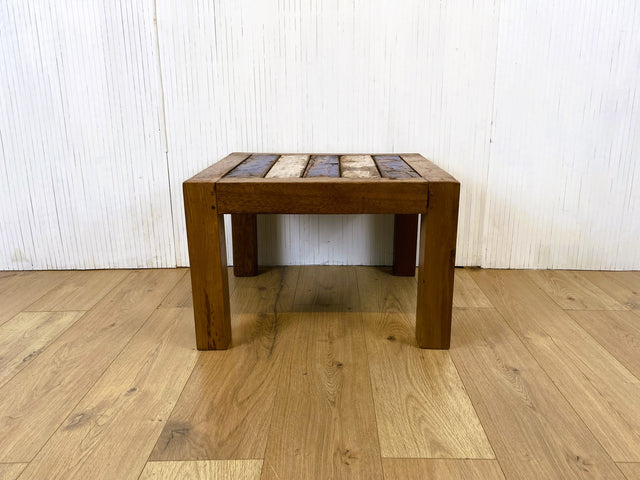 Boatwood by WMK # Schöner und sehr robuster Couchtisch aus altem Bootsholz, ein handgefertigtes Unikat aus massivem Teakholz # Wohnzimmertisch Tisch Coffee Table Beistelltisch Bootsmöbel Blumentisch