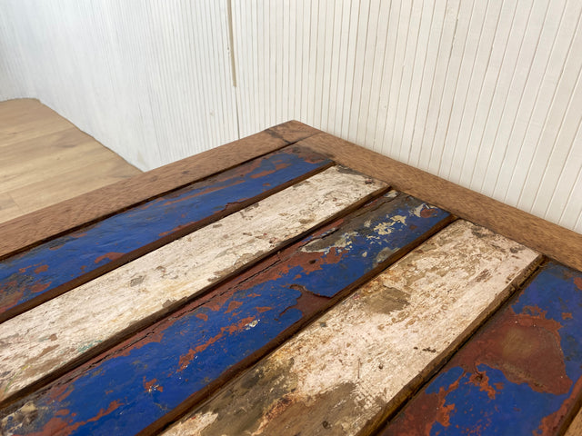 Boatwood by WMK # Schöner und sehr robuster Couchtisch aus altem Bootsholz, ein handgefertigtes Unikat aus massivem Teakholz # Wohnzimmertisch Tisch Coffee Table Beistelltisch Bootsmöbel Blumentisch