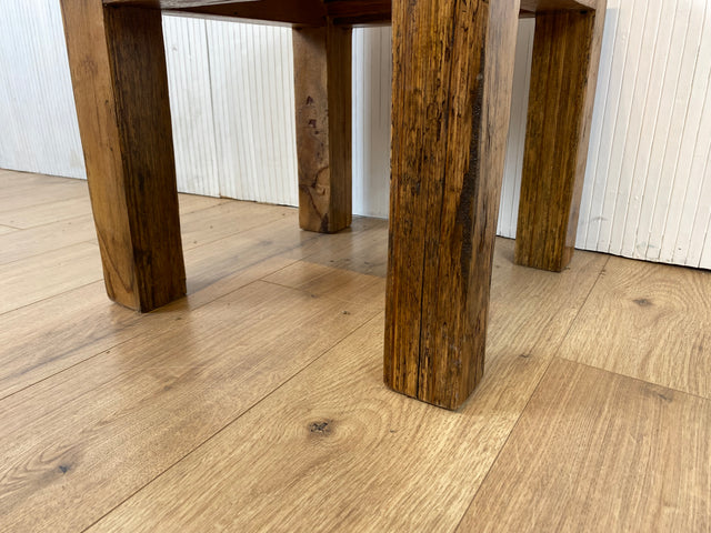Boatwood by WMK # Sehr hübscher kleiner Couchtisch aus altem Bootsholz, ein handgefertigtes Unikat aus massivem Teakholz # Beistelltisch Wohnzimmertisch Tischchen Coffee Table Blumentisch Bootsmöbel