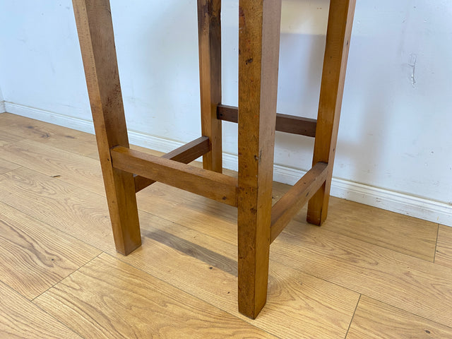 Boatwood by WMK # 1/3 Bunterschöner Barhocker aus altem Bootsholz, ein handgefertigtes Unikat aus massivem Teakholz # Barstuhl Hocker Sitzhocker Stuhl Küchenstuhl Holzstuhl Bar Stool Hausbar Gastro
