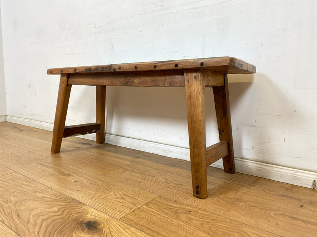 Boatwood by WMK # Meeresblaue 100cm lange Sitzbank aus altem Bootsholz, ein handgefertigtes Unikat aus massivem Teakholz # Bank Holzbank Gartenbank Bench Küchenbank Gartenmöbel Balkonmöbel Treibholz