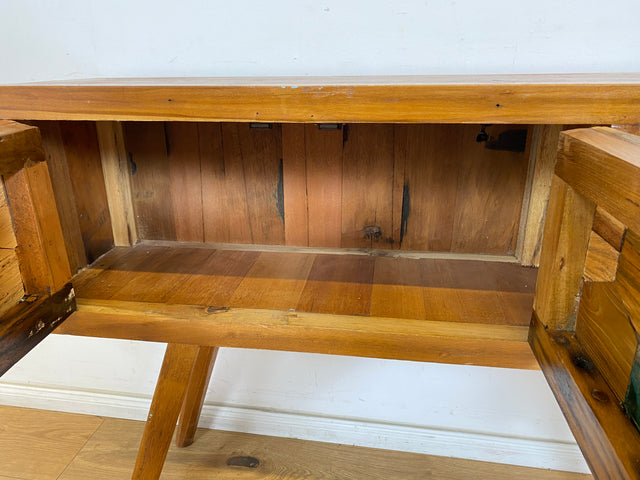 Boatwood by WMK # Detailreiche & nachhaltige Kommode aus altem Bootsholz, ein handgefertigtes Unikat aus massivem Teakholz # Sideboard Schrank Anrichte Flurkommode Konsole TV-Lowboard Bootsmöbel Teak