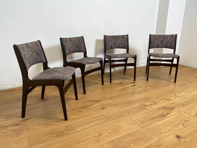 WMK Set aus 4 sehr gut erhaltenen skandinavischen Designerstühlen Modell 89 von Erik Buch für Anderssstrup # Stühle Esszimmerstühle Küchenstühle Design Dining Chairs Mid-Century Danish Design Vintage