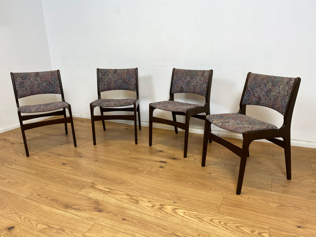 WMK Set aus 4 sehr gut erhaltenen skandinavischen Designerstühlen Modell 89 von Erik Buch für Anderssstrup # Stühle Esszimmerstühle Küchenstühle Design Dining Chairs Mid-Century Danish Design Vintage
