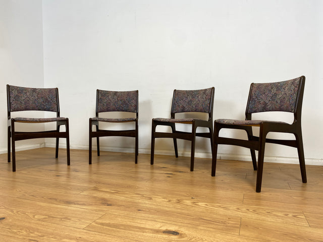 WMK Set aus 4 sehr gut erhaltenen skandinavischen Designerstühlen Modell 89 von Erik Buch für Anderssstrup # Stühle Esszimmerstühle Küchenstühle Design Dining Chairs Mid-Century Danish Design Vintage