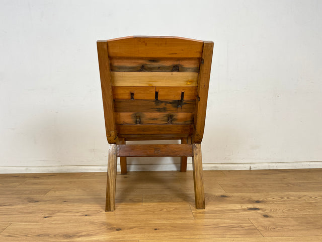 Boatwood by WMK # 1/3 Formschöner Sessel aus altem Bootsholz, ein handgefertigtes Unikat aus massivem Teakholz # Relaxsessel Holzsessel Gartenliege Liege Sonnenliege Gartenmöbel Balkonmöbel Bootsmöbel