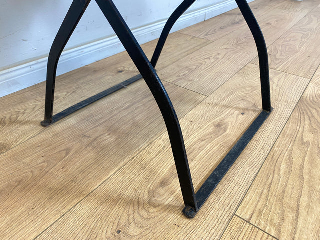 WMK Seltener und formschöner 70er Jahre Klappstuhl in gutem Zustand mit stabilem Metallrahmen # Klappstuhl Stuhl Küchenstuhl Schulstuhl Holzstuhl Gartenstuhl Mid-Century Retro DDR Vintage