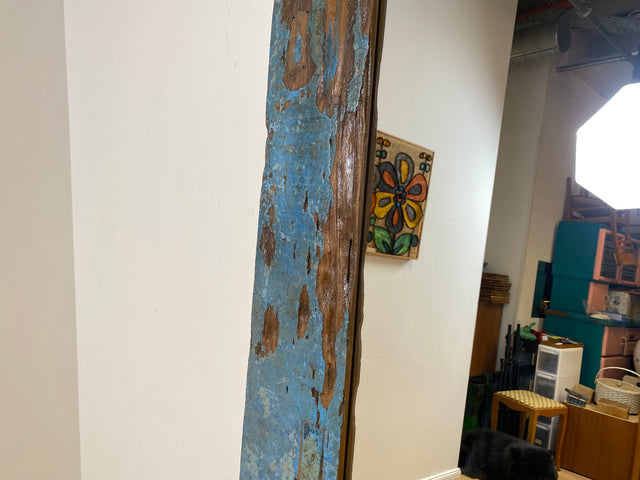 Boatwood by WMK I Meeresblauer 100x200cm großer Spiegel I handgefertigtes Unikat aus altem Bootsholz in Originalfarbe I Wandspiegel Standspiegel Ganzkörperspiegel Flurspiegel Garderobe Berlin Hof Ulm