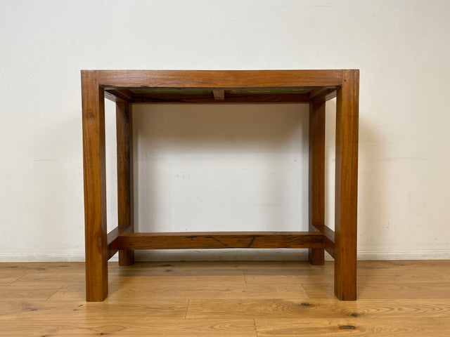 Boatwood by WMK I Schöner & robuster 130x60 Stehtisch handgefertigt aus altem Bootsholz I Teakholz massiv I Outdoor geeignet I Tisch Küchentisch Esstisch Holztisch Bartisch Gastro I Berlin Bremen Köln