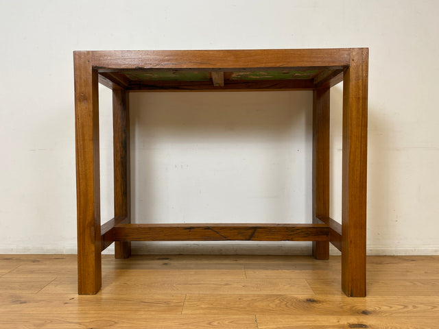 Boatwood by WMK I Schöner & robuster 130x60 Stehtisch handgefertigt aus altem Bootsholz I Teakholz massiv I Outdoor geeignet I Tisch Küchentisch Esstisch Holztisch Bartisch Gastro I Berlin Bremen Köln