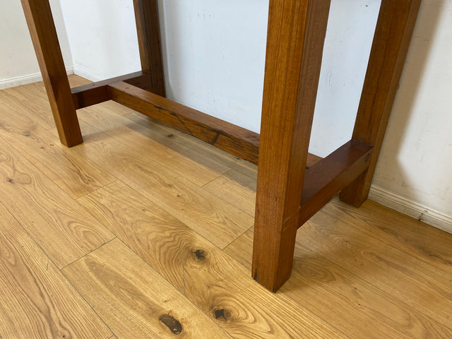 Boatwood by WMK I Schöner & robuster 130x60 Stehtisch handgefertigt aus altem Bootsholz I Teakholz massiv I Outdoor geeignet I Tisch Küchentisch Esstisch Holztisch Bartisch Gastro I Berlin Bremen Köln